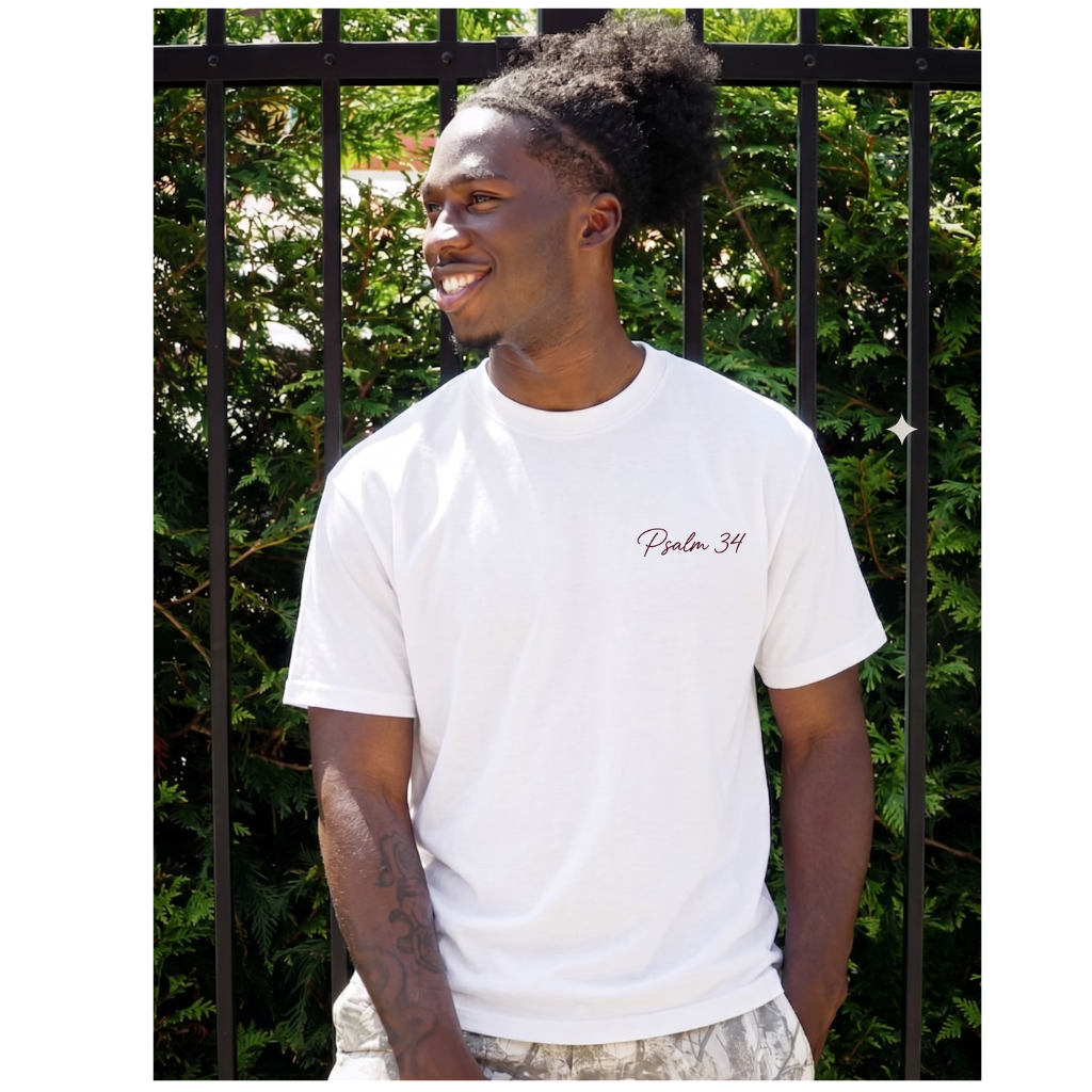 Jesus & Therapy Men’s T-Shirt | Psalm 34 Faith & Healing Tee