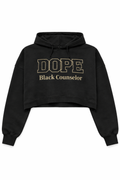 Dope Black Counselor Crop Hoodie